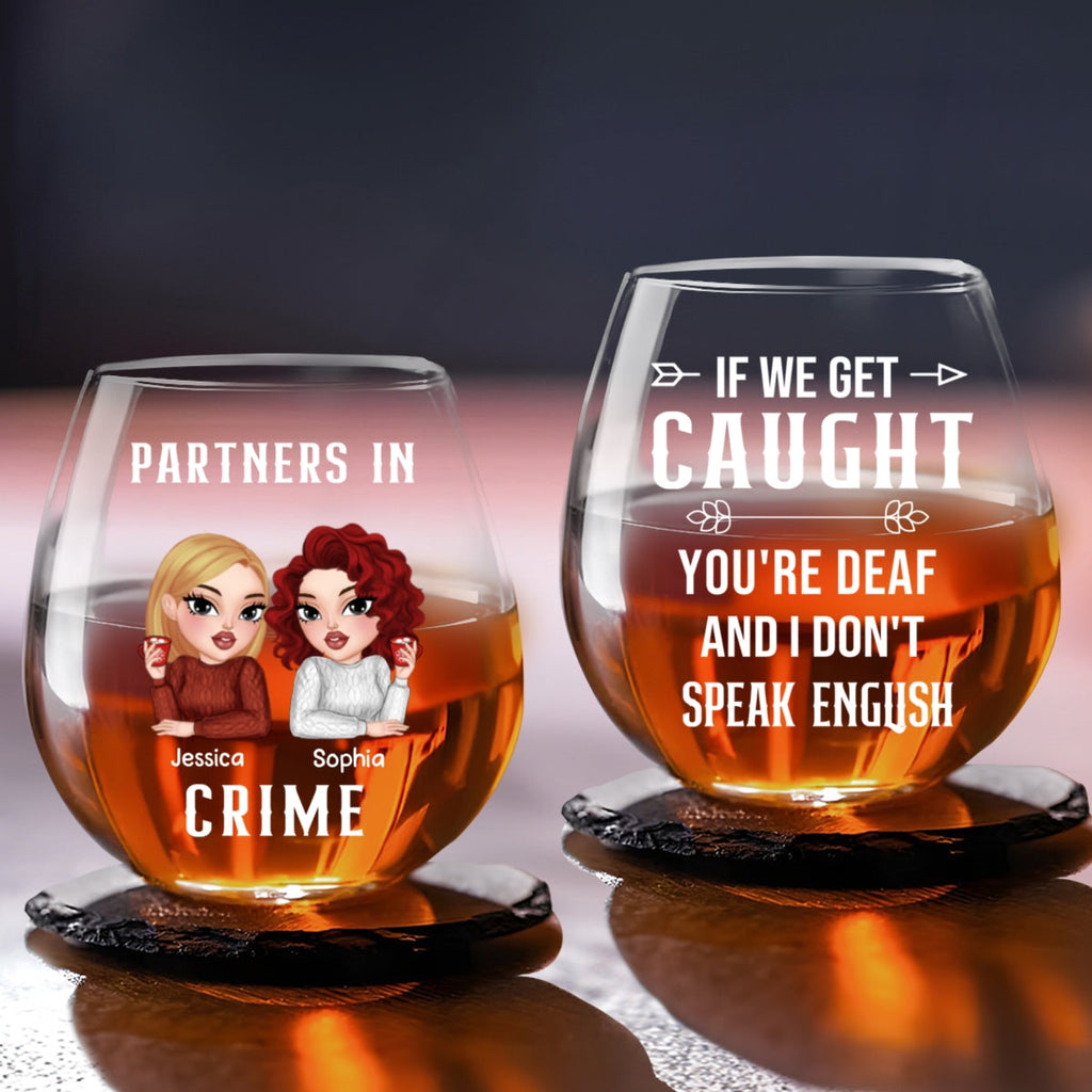 Partners In Crime - Personalized Wine Glass