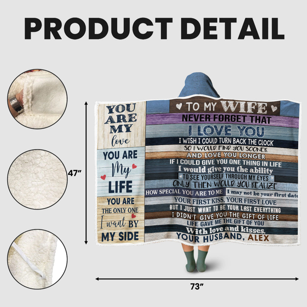 You Are My Love - Personalized Hooded Blanket