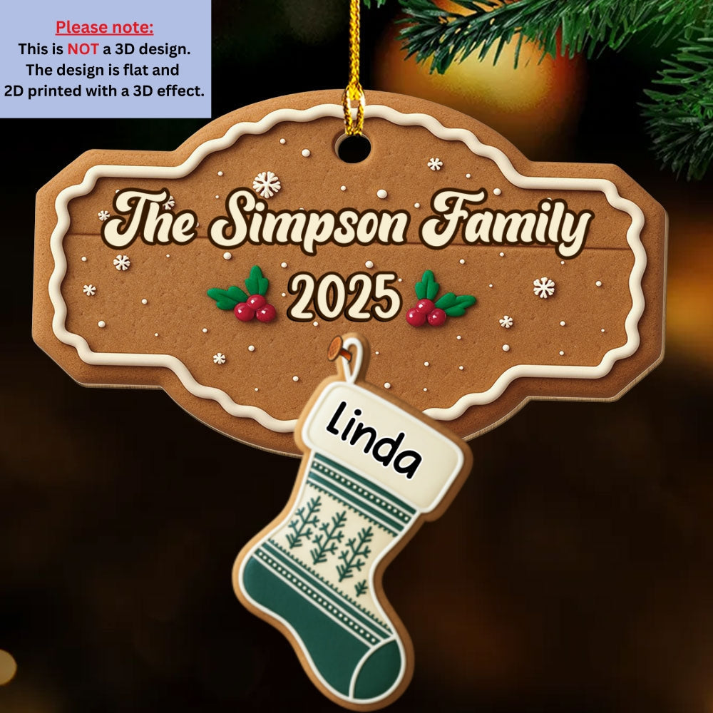 Custom Family Ornament, Christmas Gift for Family Members •  Home Is Our Christmas Heart - Personalized Wood Ornament