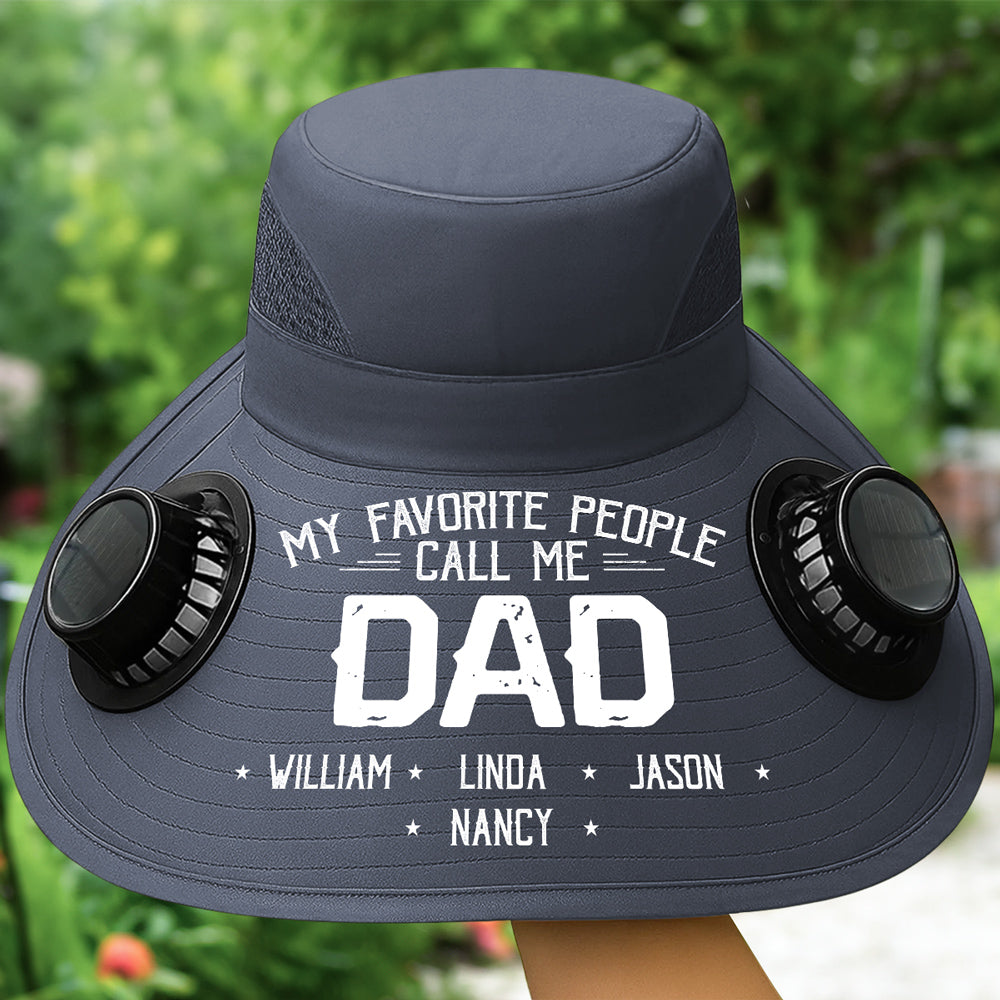 My Favorite People Call Me Daddy - Personalized Solar Fan Hat