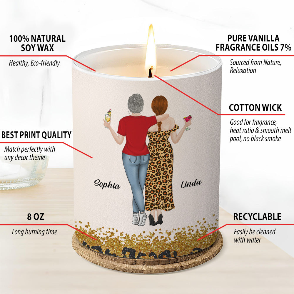 Because Of You I Laugh A Little Harder Version 2 - Personalized Candle