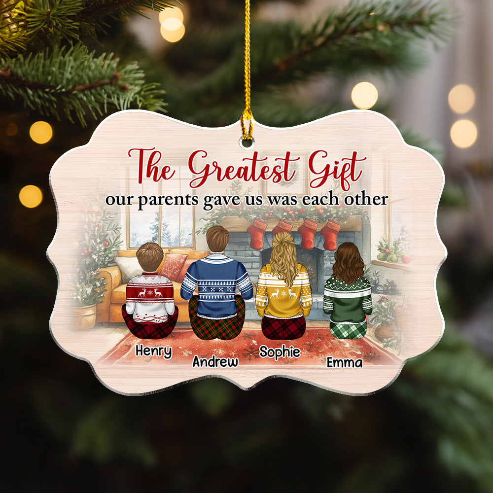 Custom Brothers & Sisters Christmas Ornament •  Life is Better With Brothers And Sisters - Personalized Acrylic Ornament