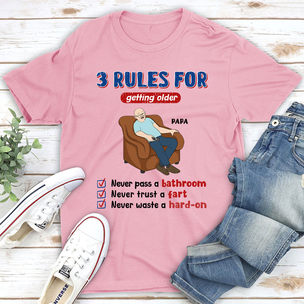 Custom Father's Day, Special Gift for Dad & Grandpa • Grandpa Rules Laugh Leak Repeat - Personalized Shirt