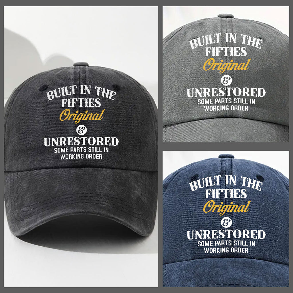 Original And Unrestored - Personalized Vintage Washed Denim Cap