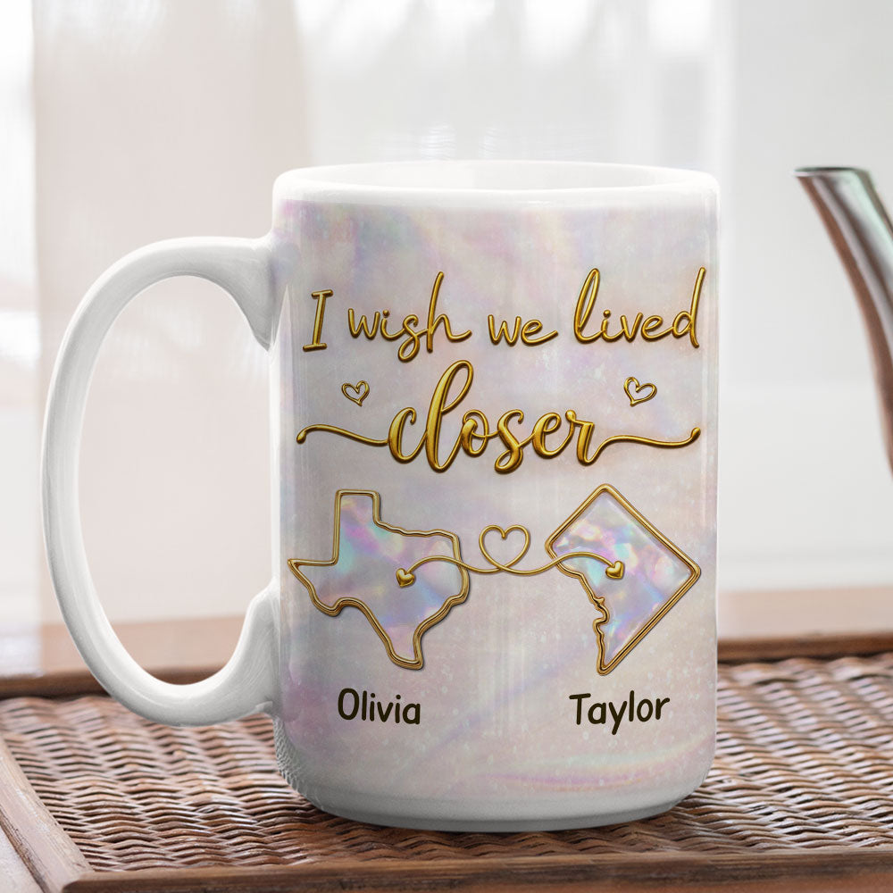 Custom Best Friend, Christmas & Birthday Friendship Keepsake Gift • Wish You - Personalized 3D Effect Mug