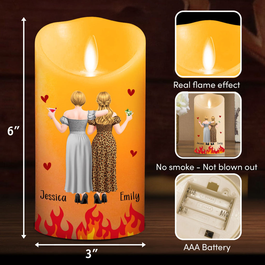 Bestie Fire Warning - Personalized LED Candle