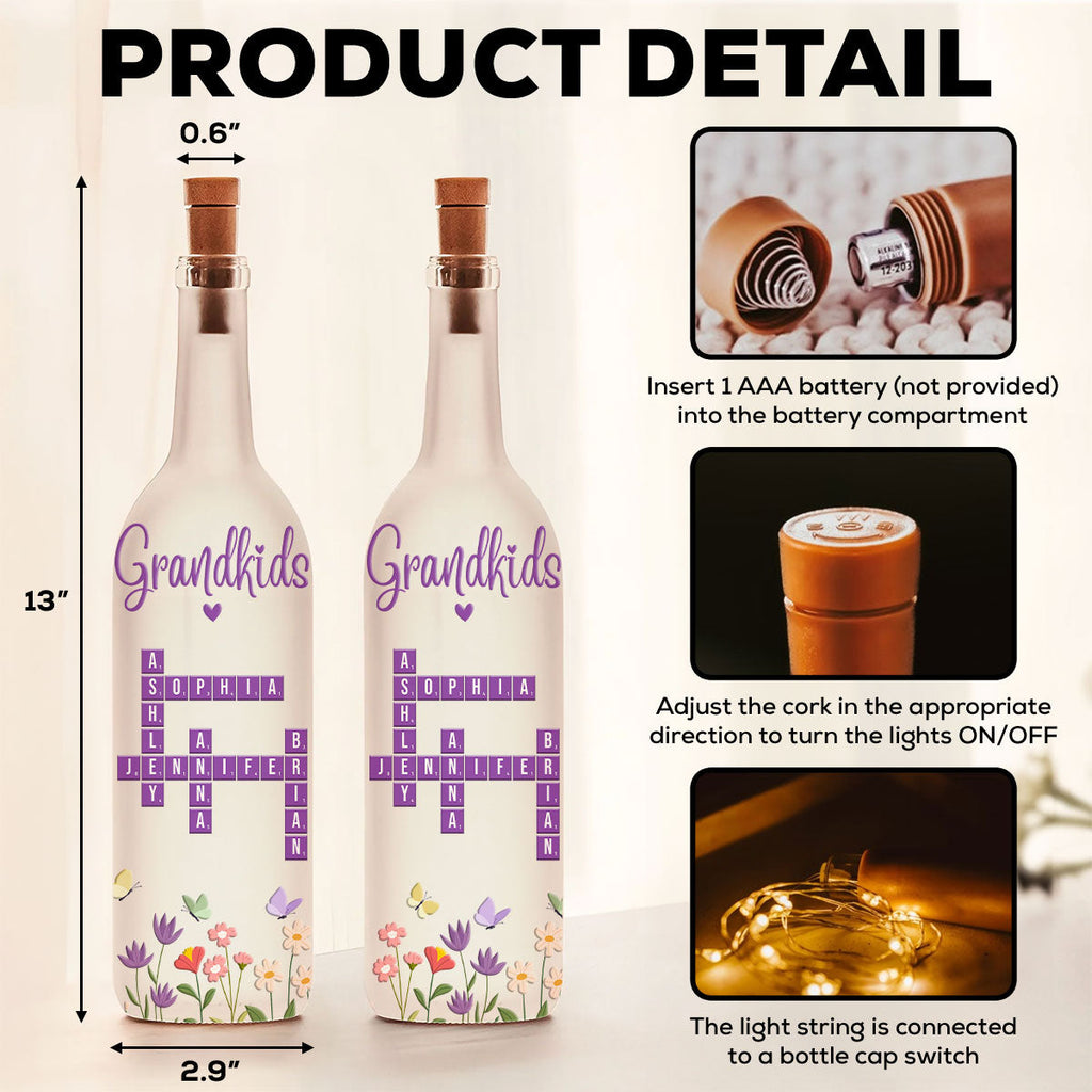Grandkids Love - Personalized Bottle Lamp