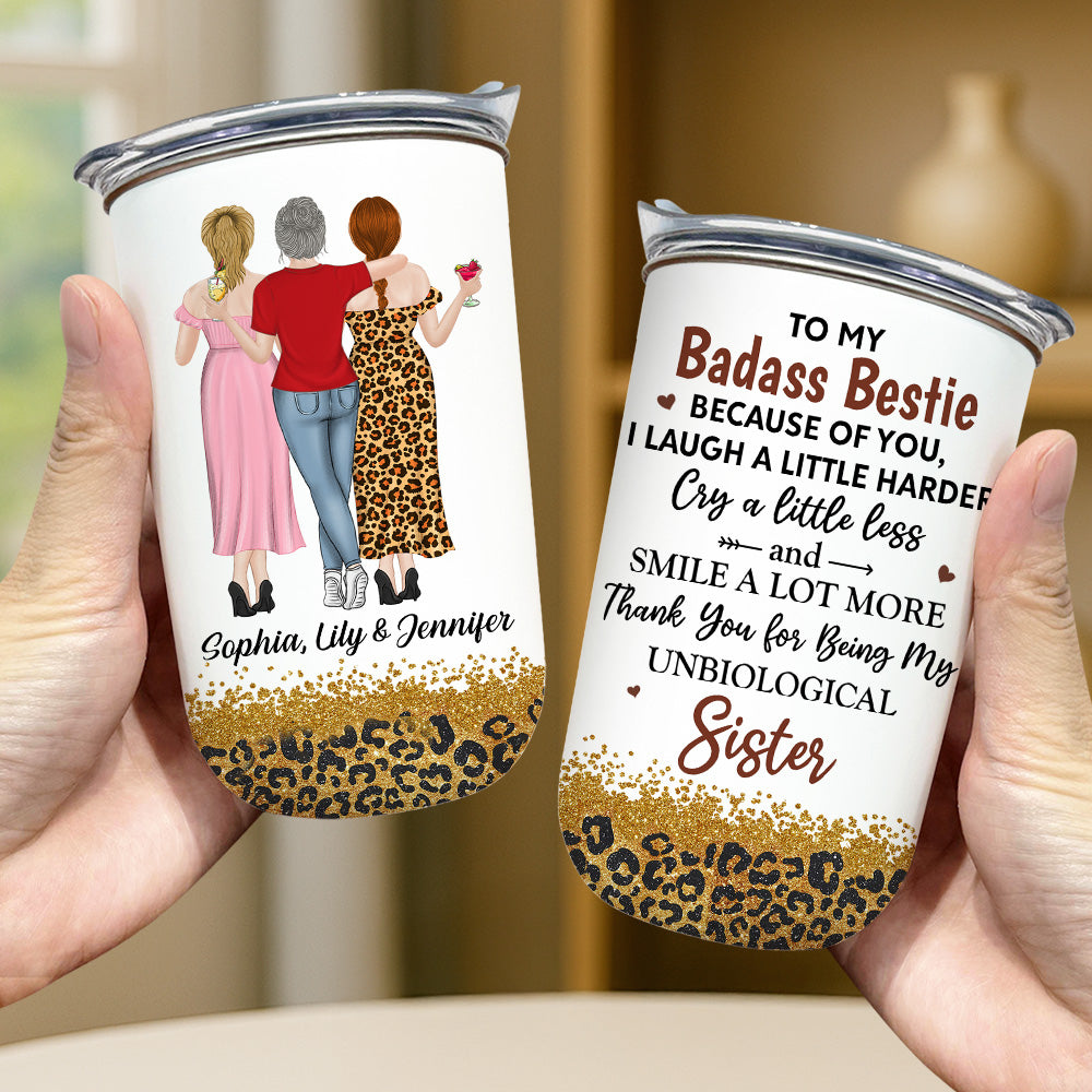 Custom Christmas Birthday Gifts For Best Friend • Because Of You I Laugh A Little Harder - Personalized 10oz Tumbler