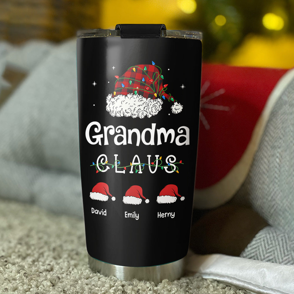 Custom Christmas Birthday Gifts For Grandma • Grandma Claus - Personalized Tumbler