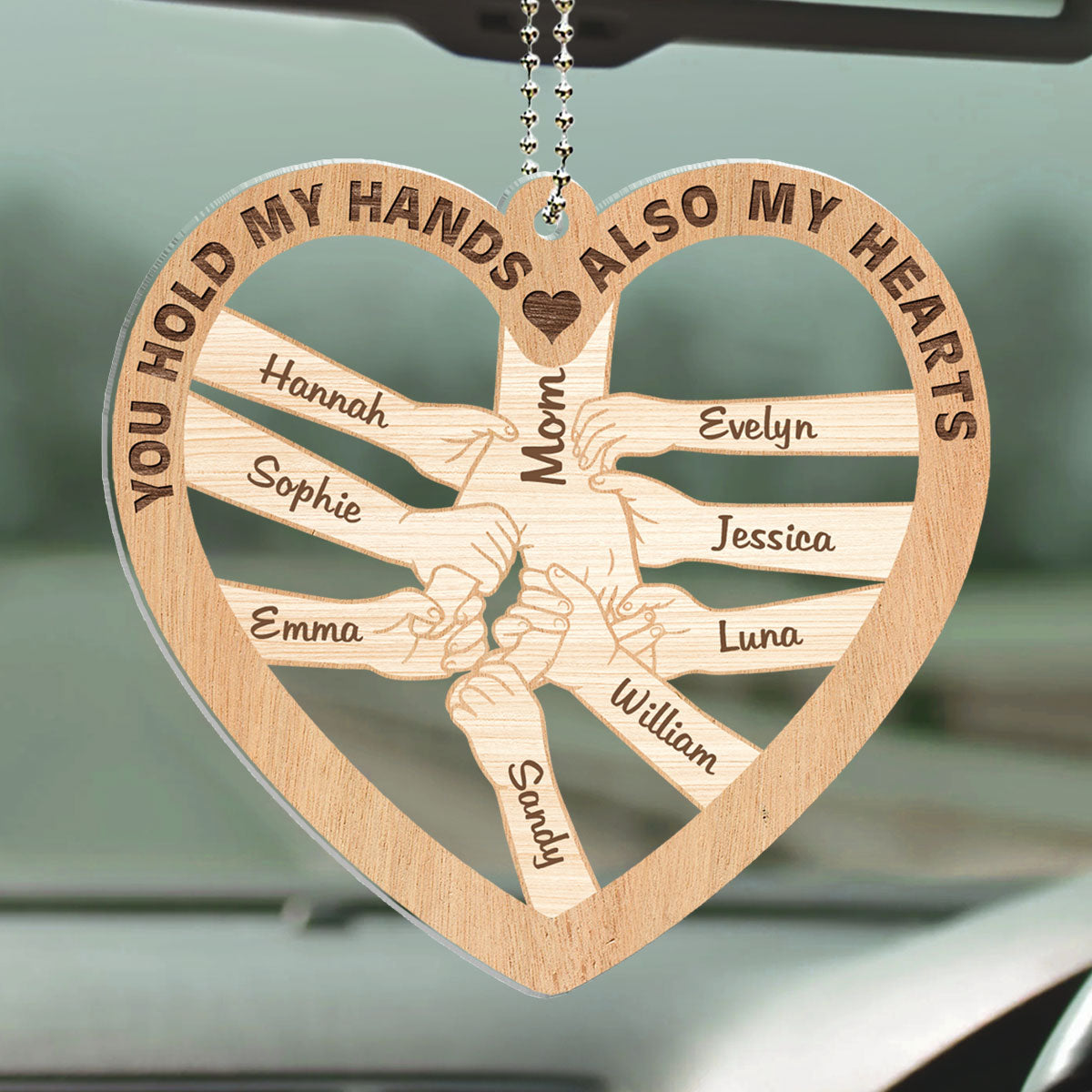 You Holds My Hands - Personalized Car Ornament