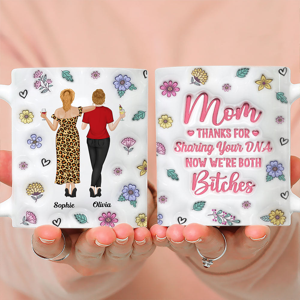 Custom Mother's Day Gift for Mom & Grandma • Funny For Mom - Personalized 3D Inflated Effect Mug
