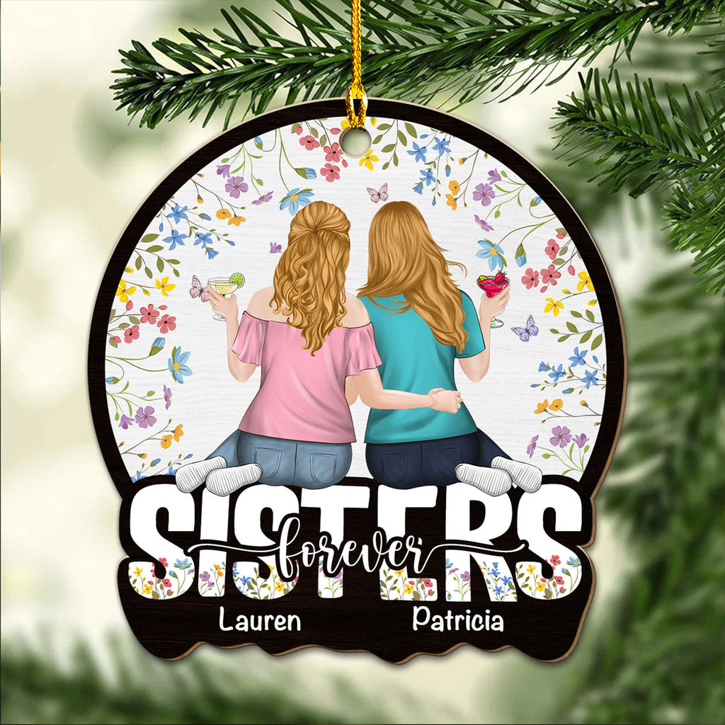Custom Keepsake Christmas Ornament •  Bestie Colorful - Personalized Wood Ornament