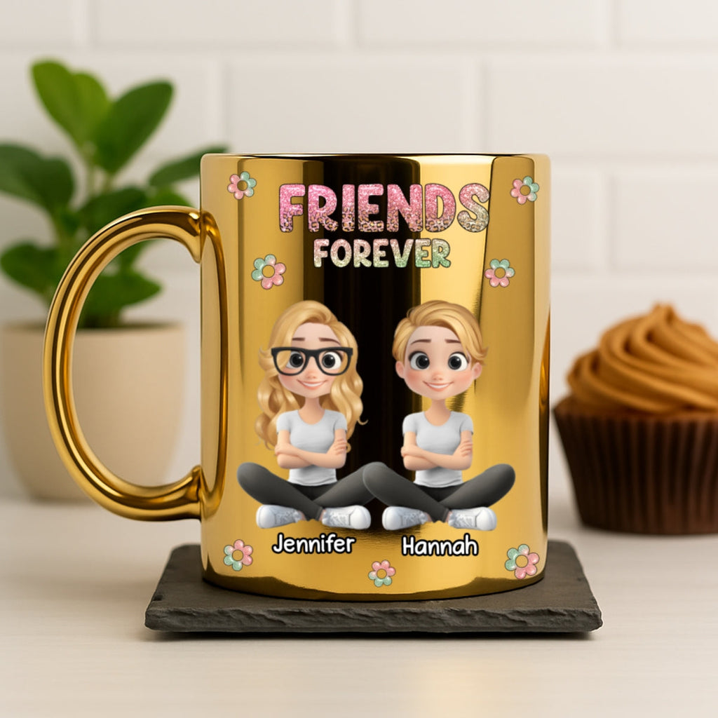 Custom Christmas & Birthday Gift for Brother & Sister • Always My Bestfriend - Personalized Metallic Mug