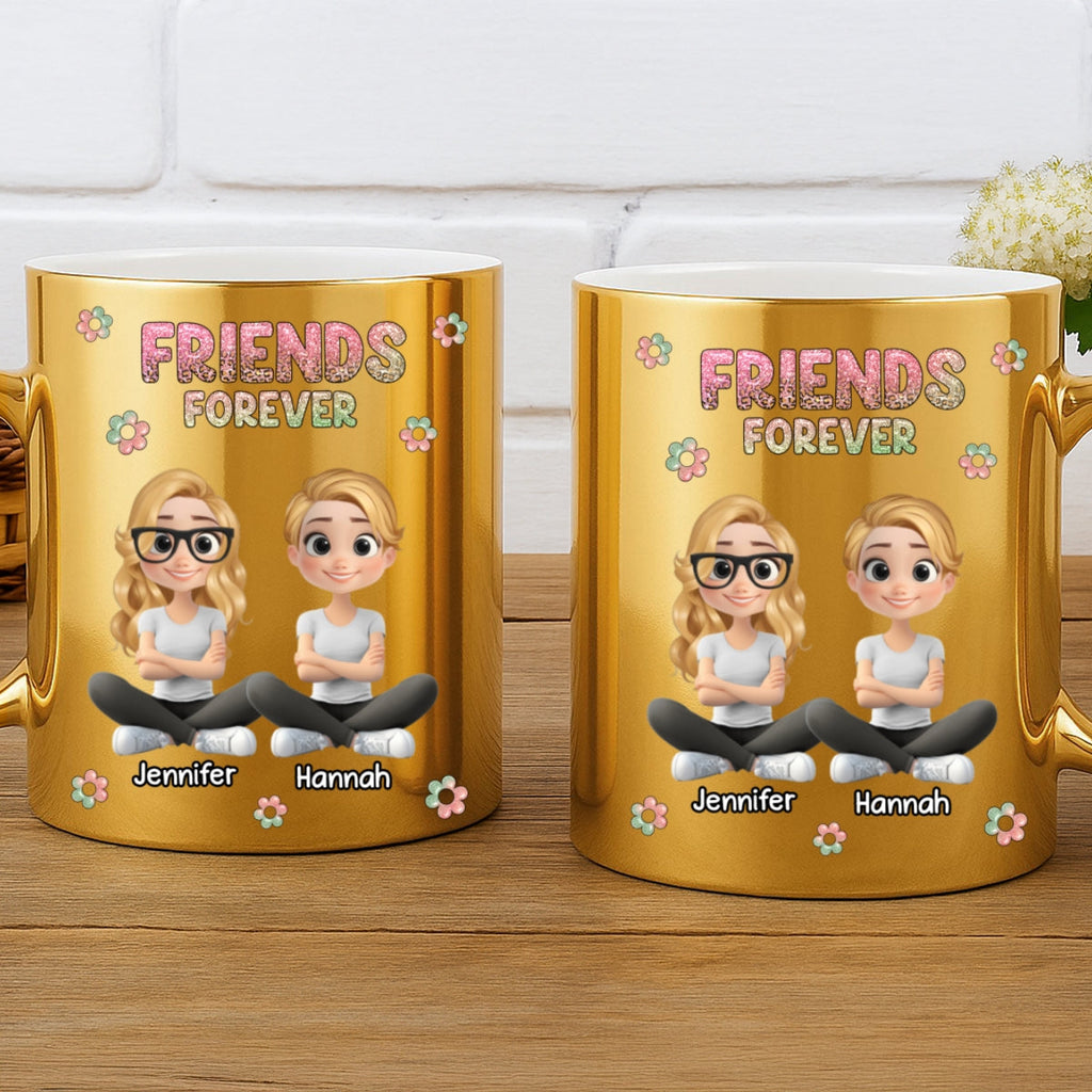 Custom Christmas & Birthday Gift for Brother & Sister • Always My Bestfriend - Personalized Metallic Mug