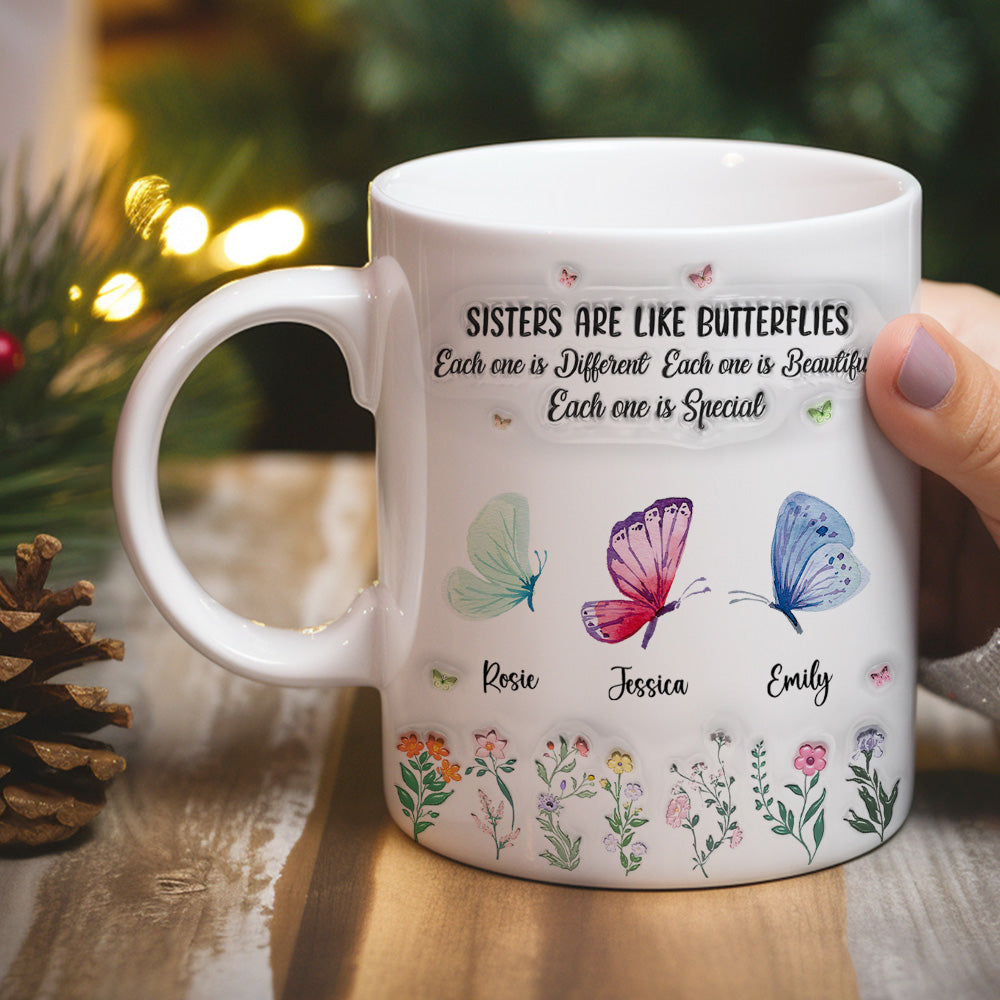 Custom Christmas & Birthday Gift For Sister • Sister Are The Gardeners Of Our Souls - Personalized 3D Inflated Effect Mug