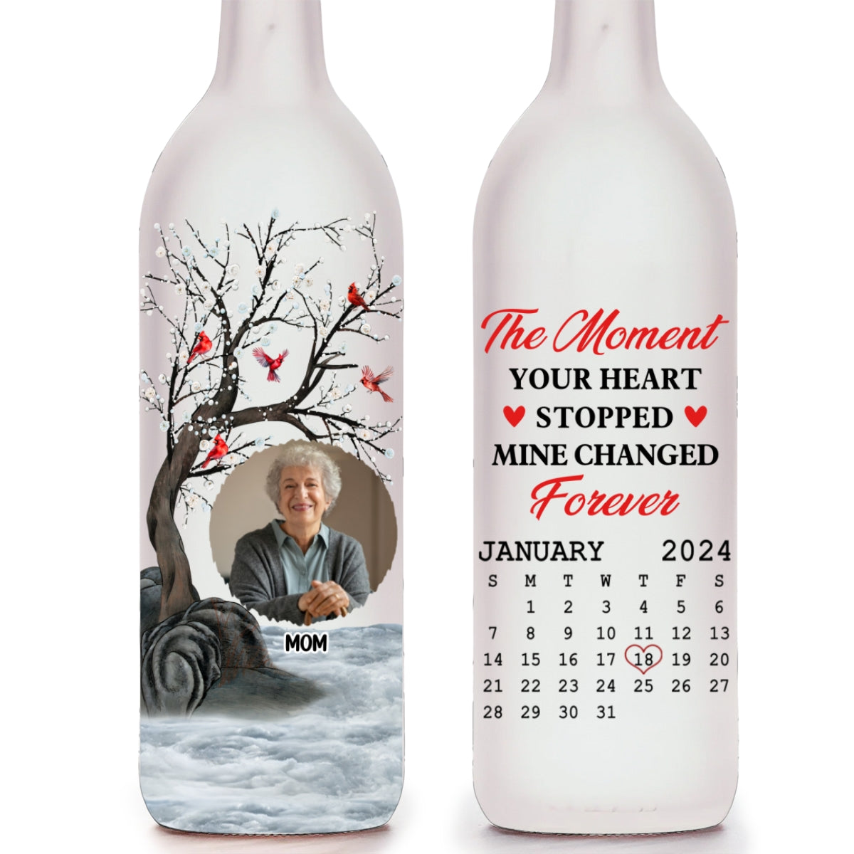 Forever In My Heart - Personalized Bottle Lamp