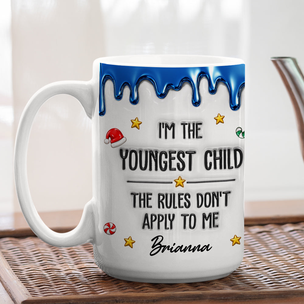 Custom Christmas & Birthday Keepsake Gift • Different Ages Same Family Chaos - Personalized 3D Inflated Effect Mug