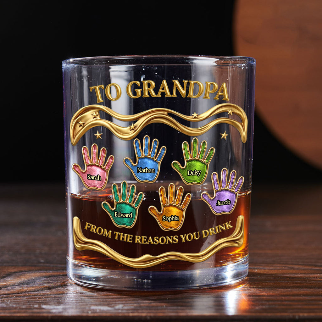 Custom Father's Day Birthday Gifts for Husband • To Papa Whiskey - Personalized Whiskey Glass