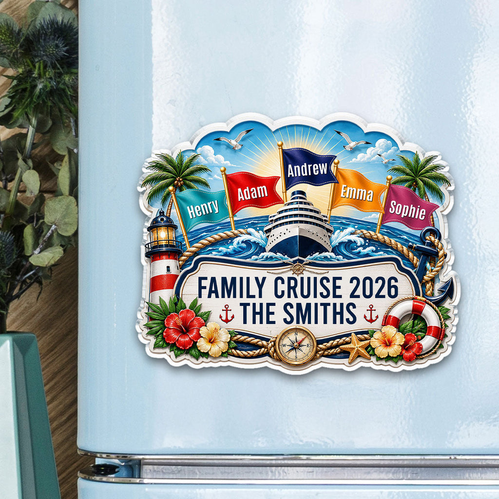 Family Cruise - Personalized Acrylic Magnet