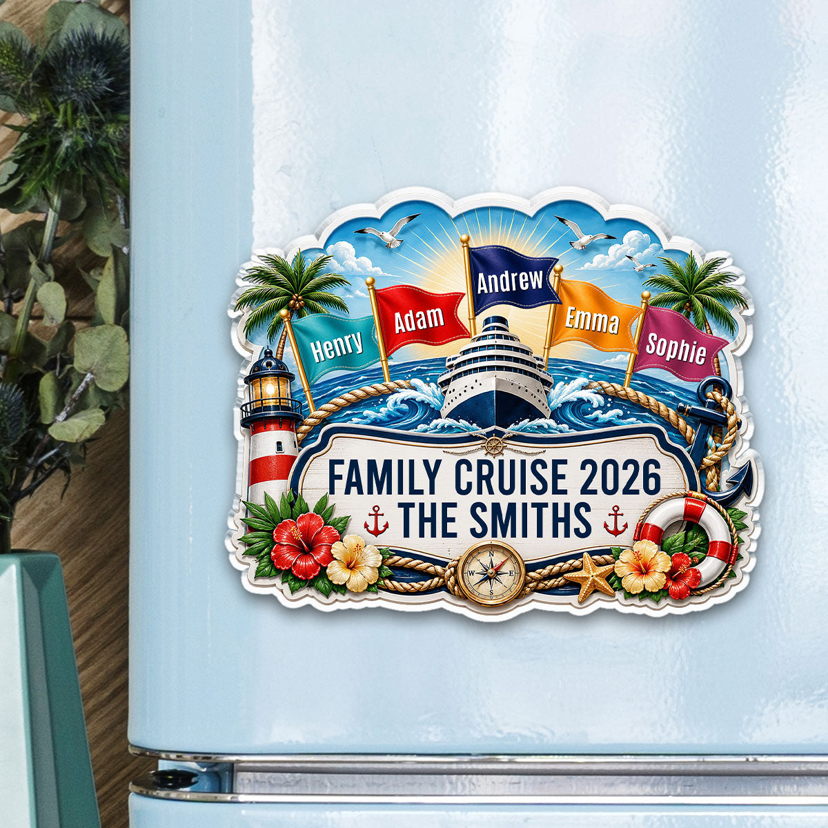 Family Cruise - Personalized Acrylic Magnet