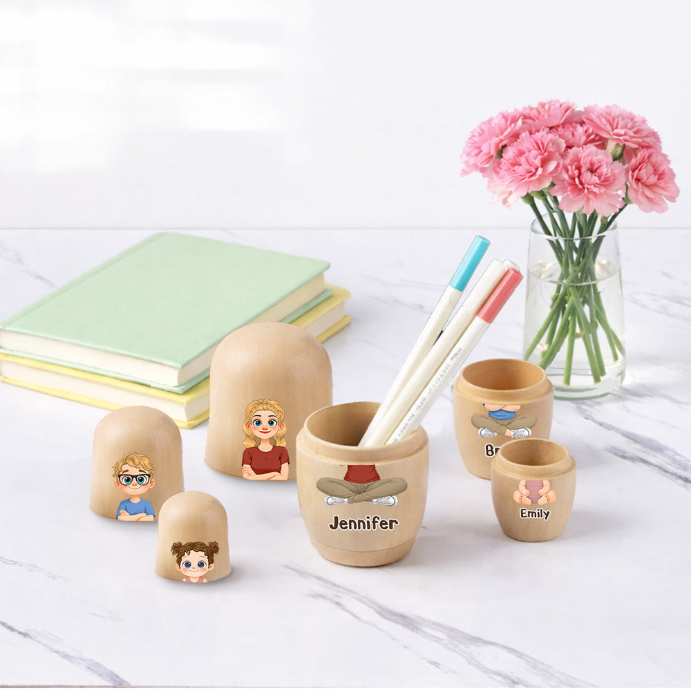 Growing Lovely Family - Personalized Nesting Doll