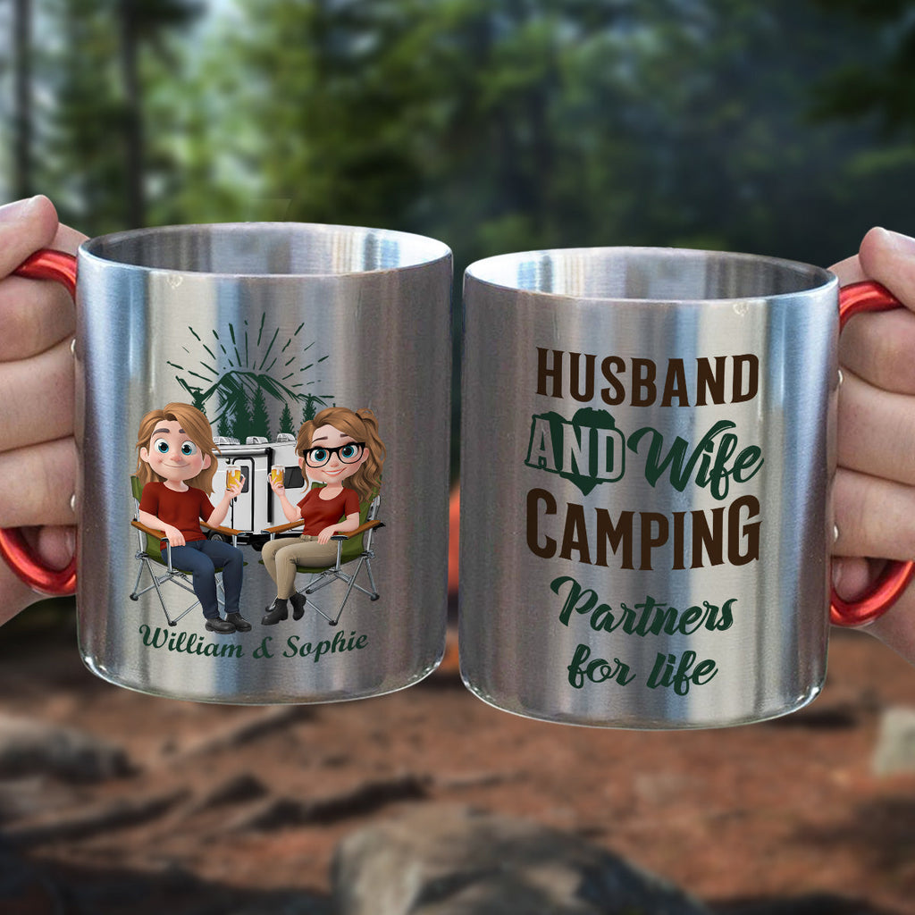 Custom Anniversary Keepsake Gifts For Couple • Husband And Wife - Personalized Carabiner Mug