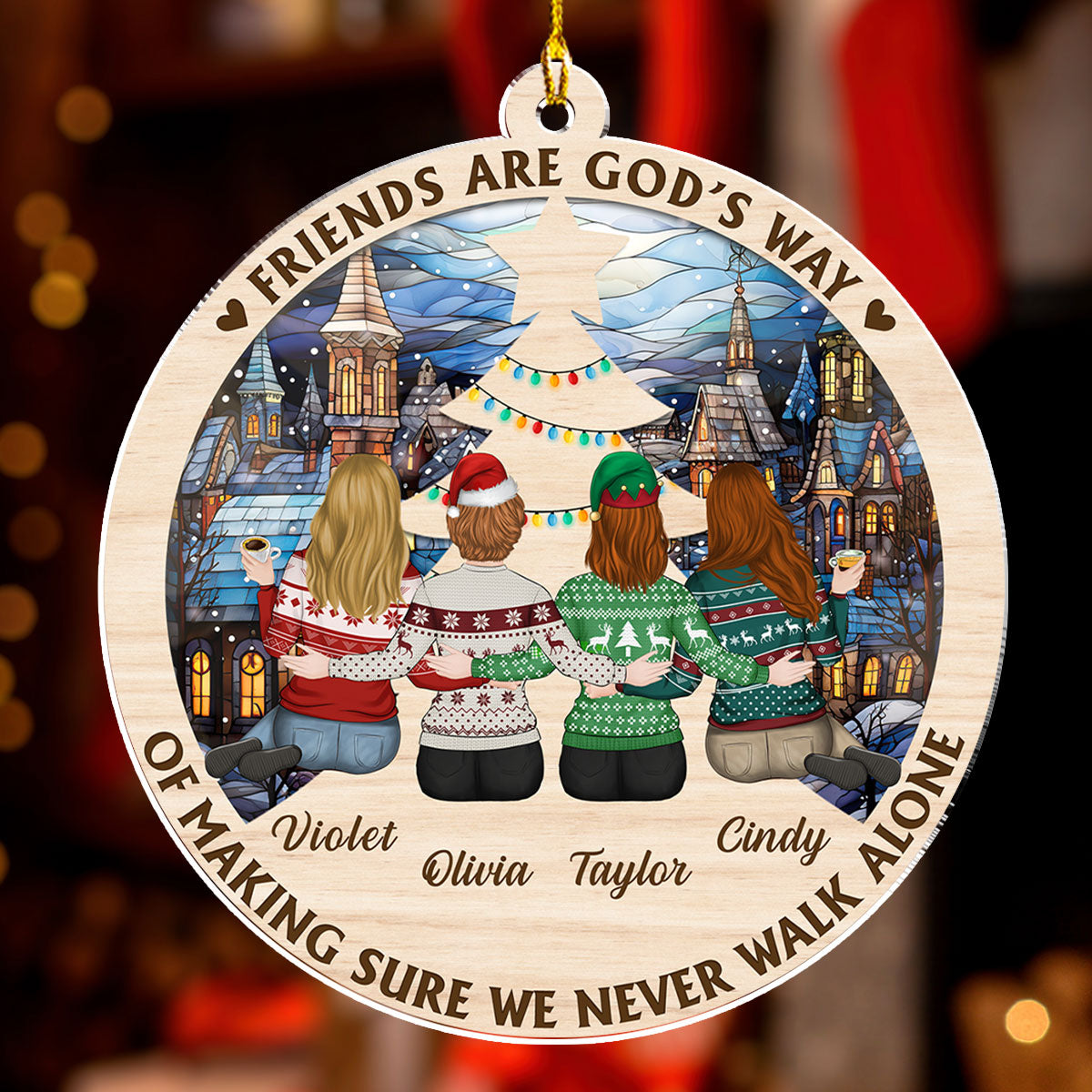 Custom Friendship Christmas Ornament, Best Friend Gift •  Make Sure We Are Friends Forever - Personalized Acrylic Ornament