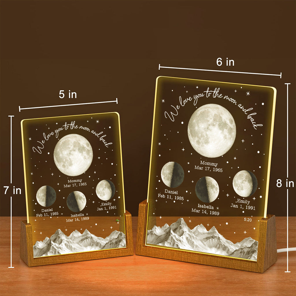 Custom Mother's Day Gift for Mom Grandma • We Cherish You Beyond Stars - Personalized Night Light