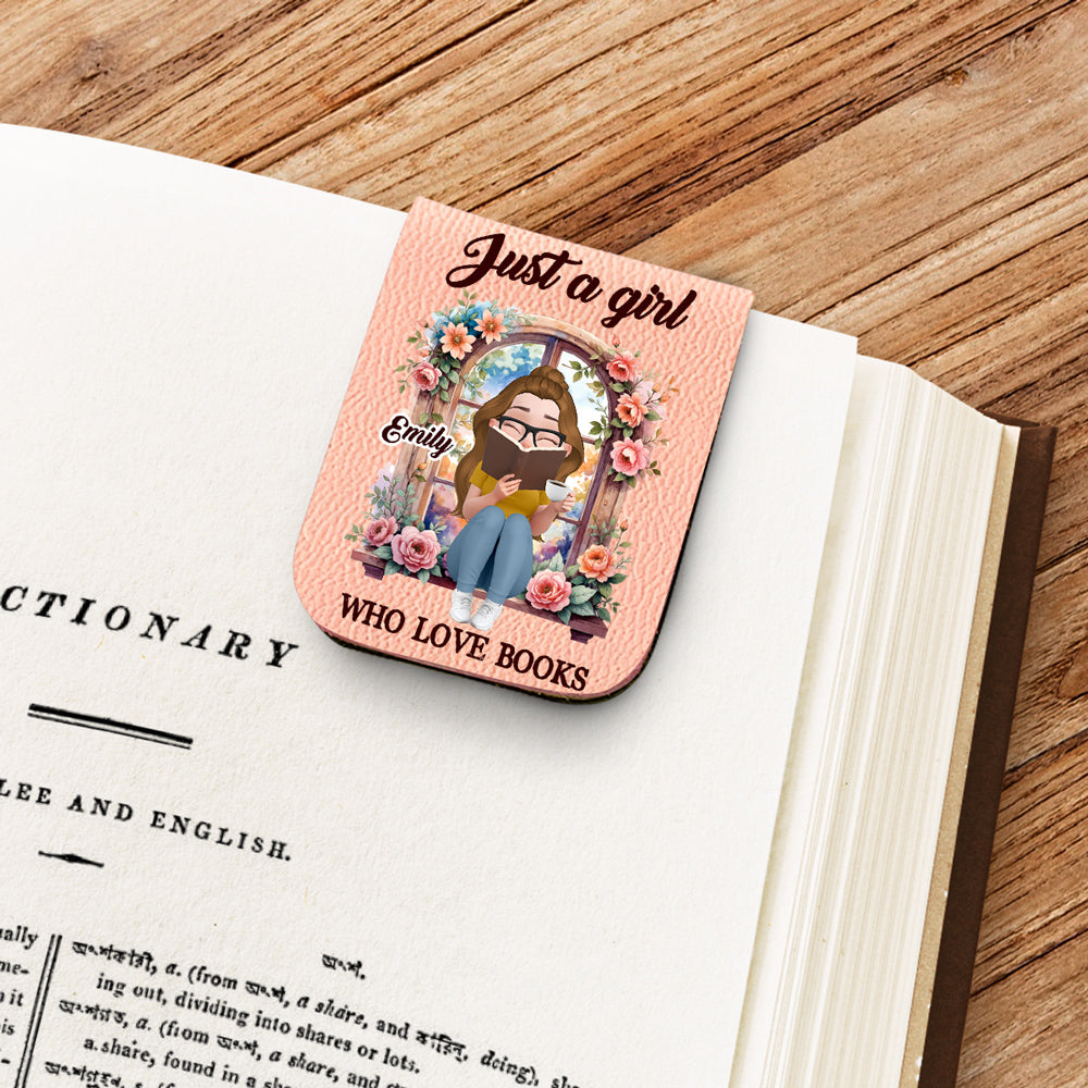 Custom Christmas Birthday Bookish Gifts For Book Lovers, Bookworms • I Am That Girl - Personalized Leather Bookmark