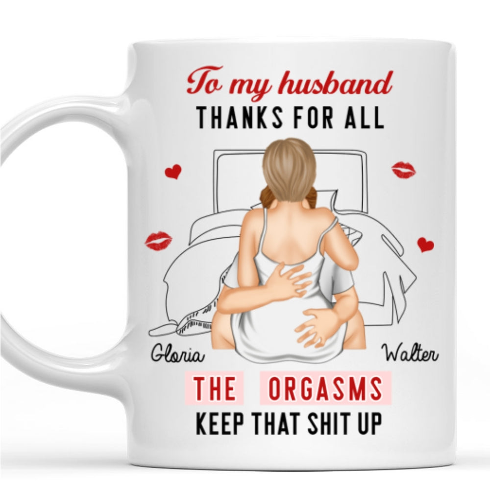 Custom Anniversary Keepsake Gifts For Couple • Keep That Shit Up - Personalized Coffee Mug