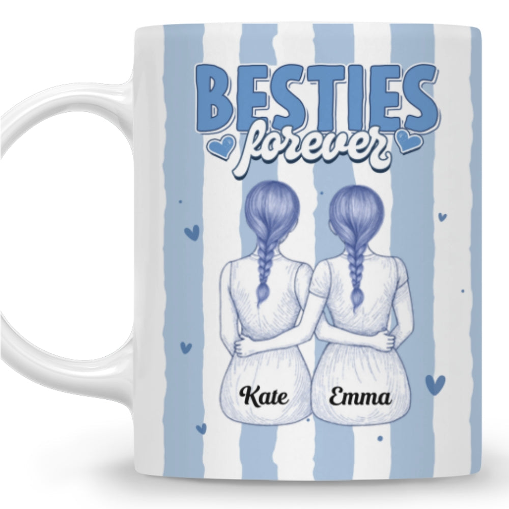 Custom Best Friend, Christmas & Birthday Friendship Keepsake Gift • Sister Friend Always By My Side - Personalized Coffee Mug