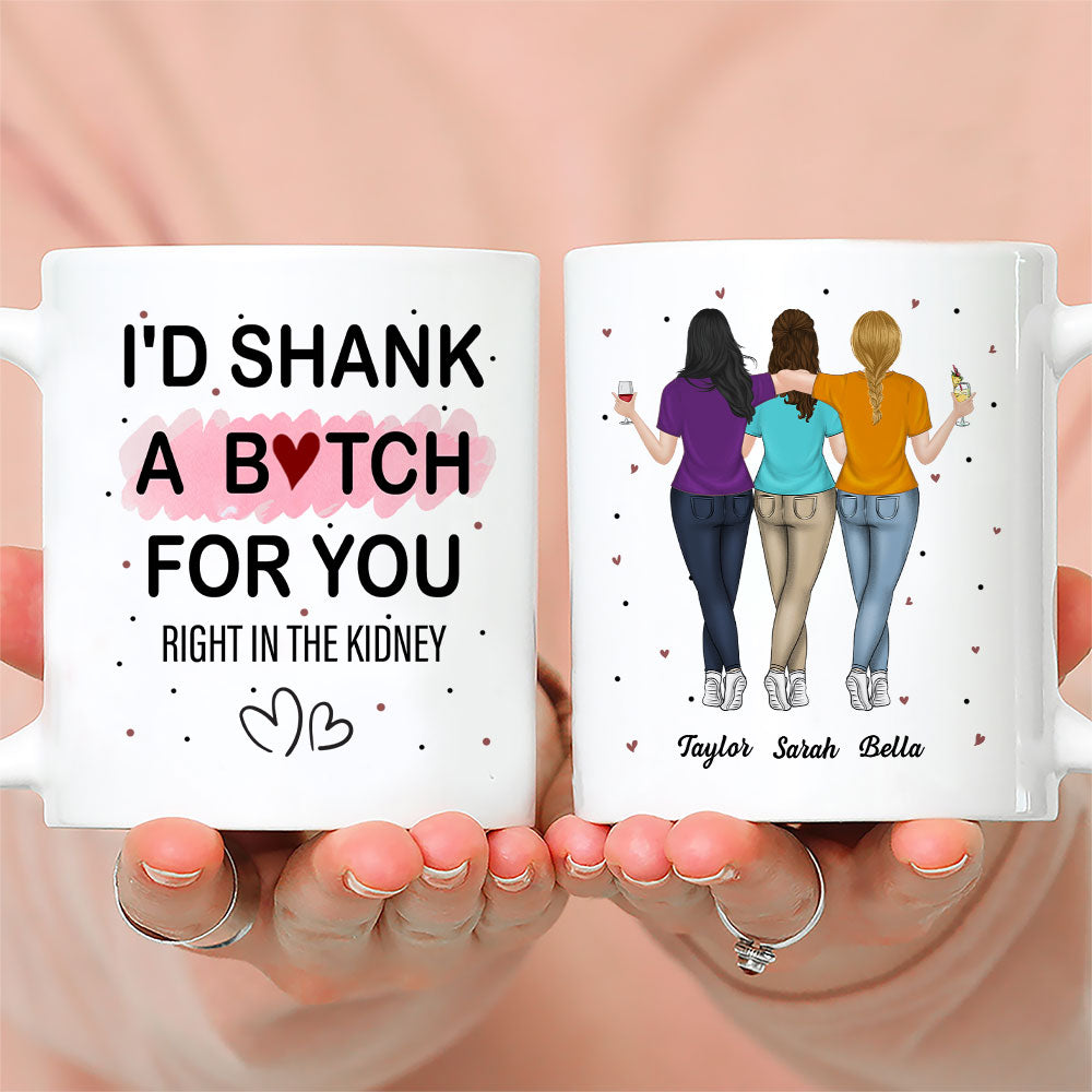 Custom Best Friend, Christmas & Birthday Friendship Keepsake Gift • The Girls - Personalized Coffee Mug