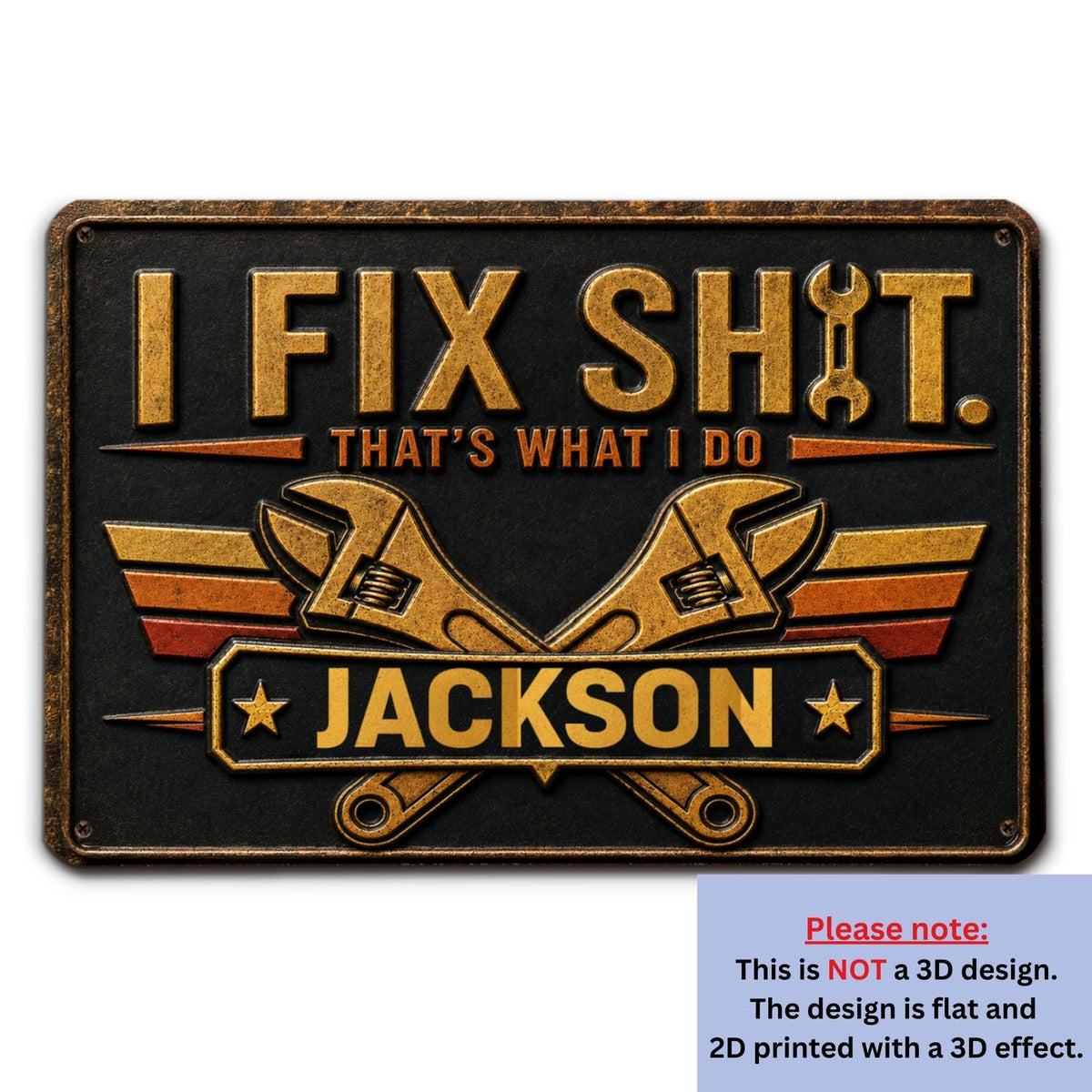 Custom 3D Couple Anniversary Wall Decor Keepsake Gift • I Fix It - Personalized Metal Sign