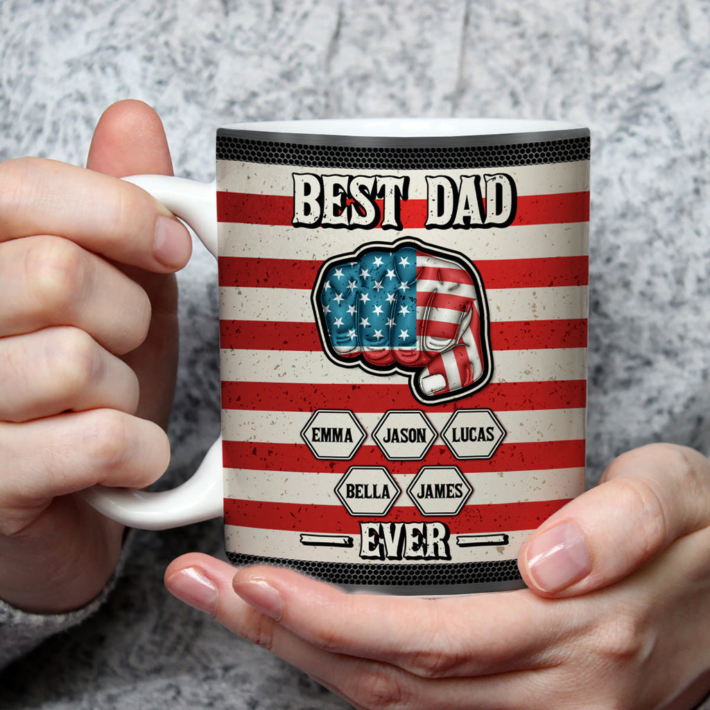 Custom Father's Day, Special Gift for Dad & Grandpa • Strongest Dad - Personalized 3D Inflated Effect Mug