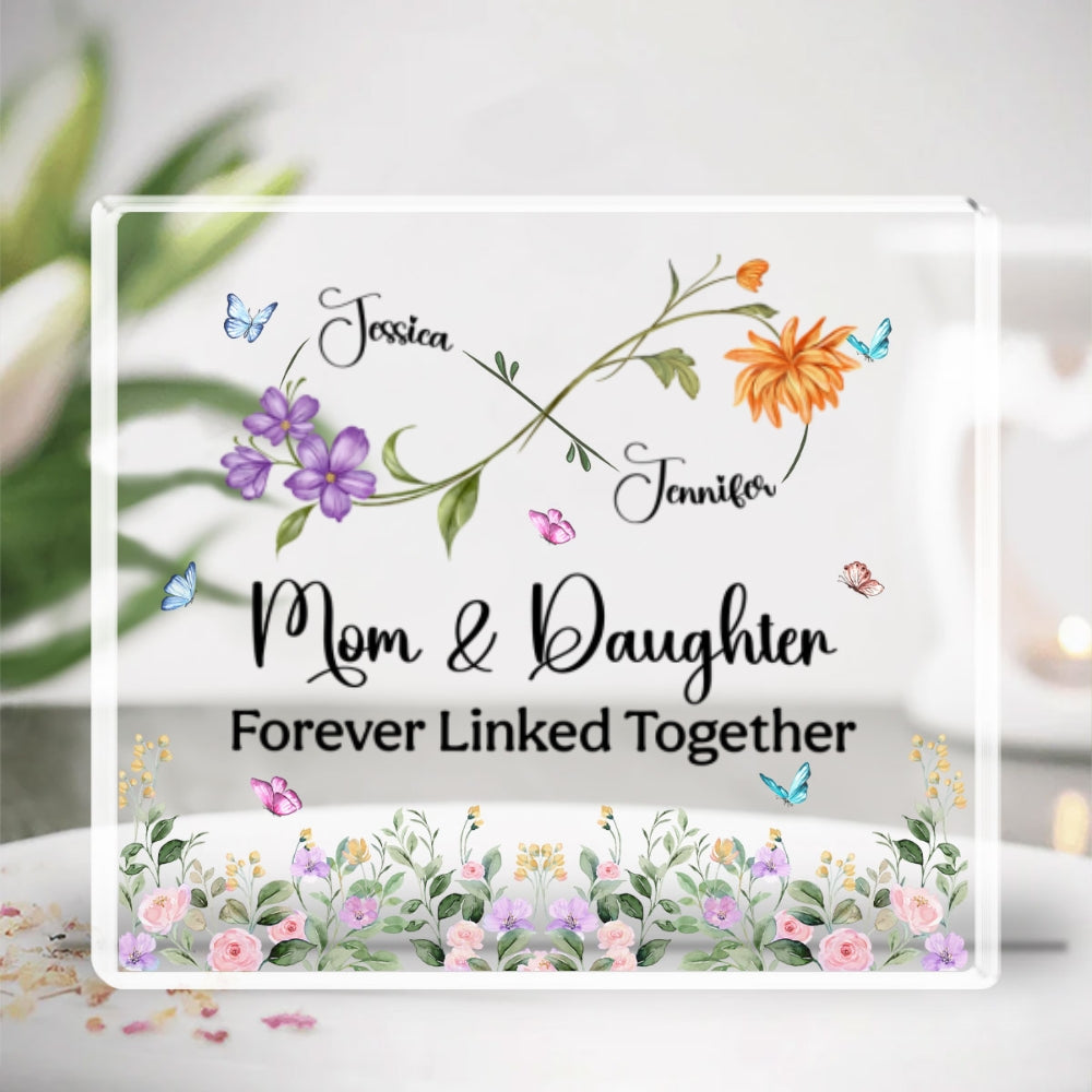 Custom Mother's Day Decor, Gift for Mom & Grandma • Mom Forever Be My Friend - Personalized Acrylic Plaque