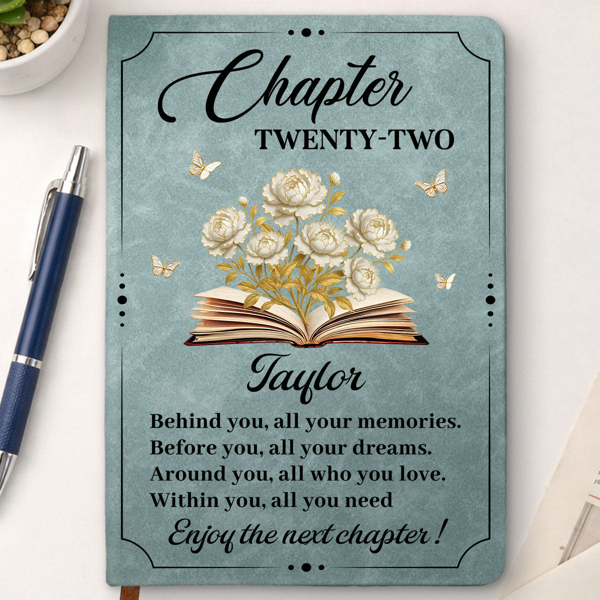 Graduation Journal Custom Name School Year For Children • Book Lover - Personalized Leather Journal