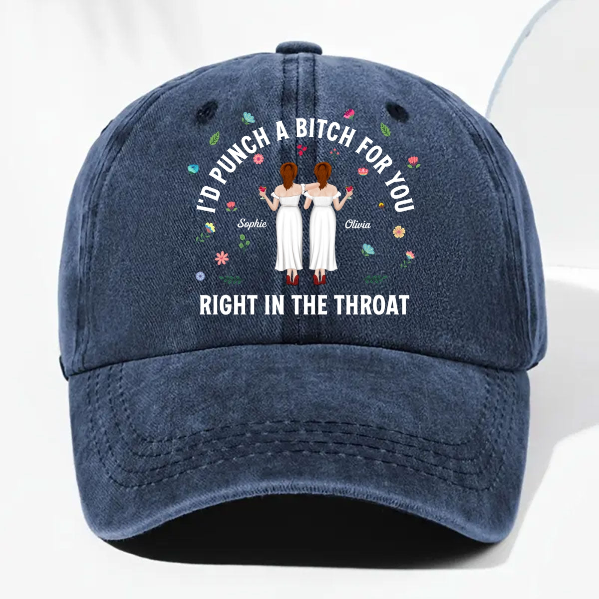 Custom Christmas Headwear Birthday Gifts for Cat Parents • Do It For You - Personalized Vintage Washed Denim Cap