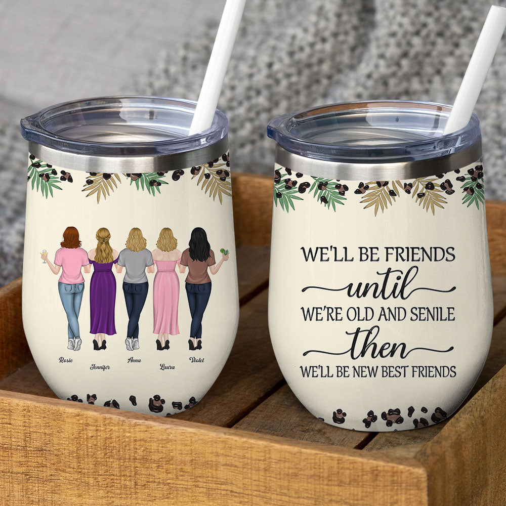 Custom Christmas Birthday Gifts For Best Friend • You Make Me Laugh Everyday - Personalized 3D Inflated Effect Wine Tumbler