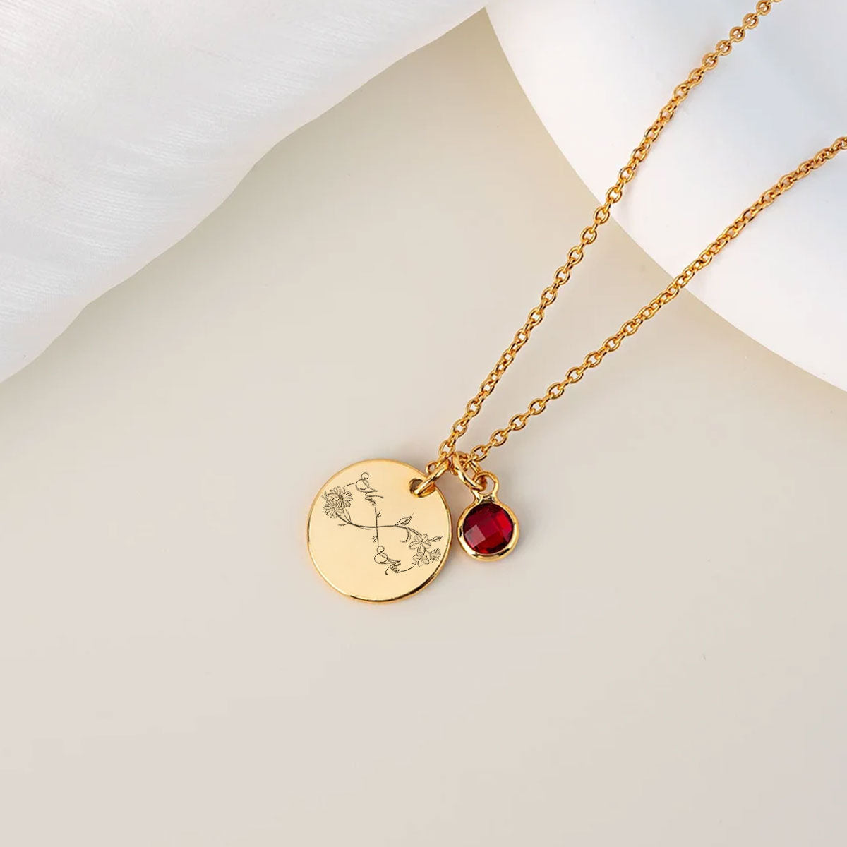 Infinity Love - Personalized Birthstone Necklace