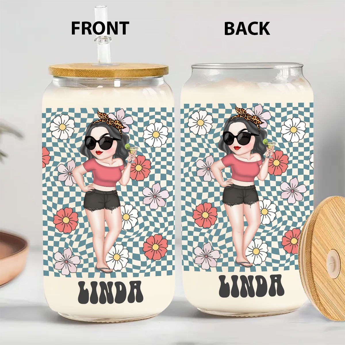 Retro Style - Personalized Glass Can