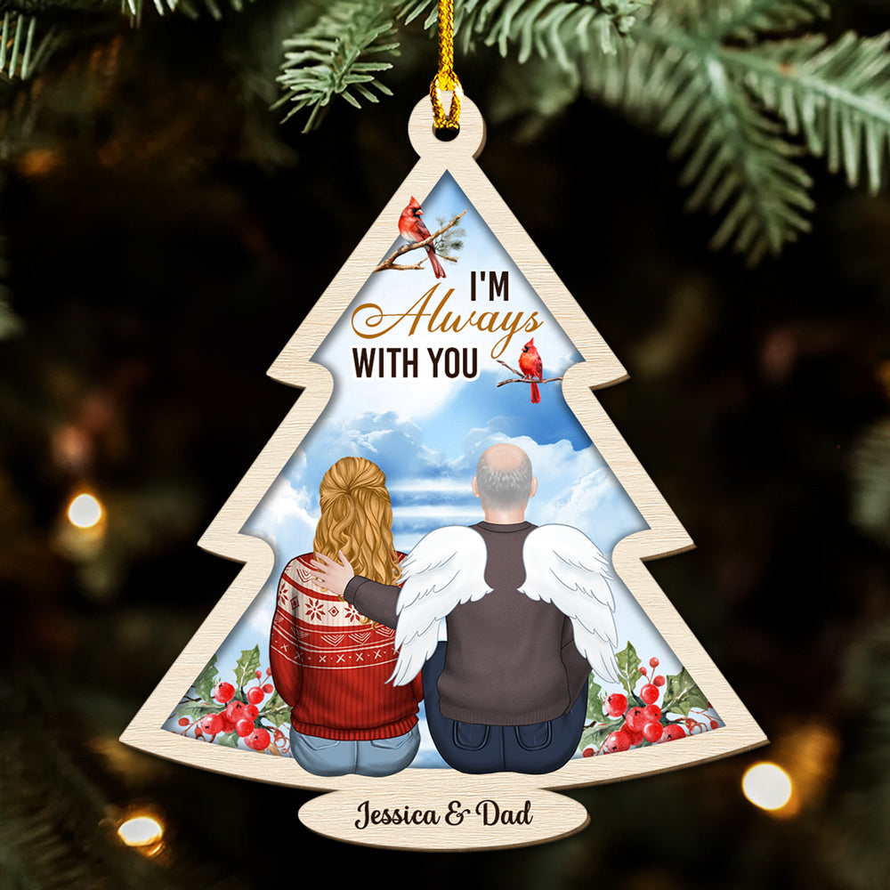 Custom Keepsake Christmas Ornament •  Forever With You - Personalized Wood Ornament