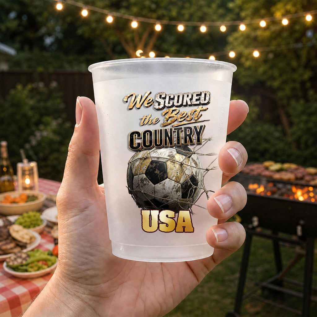 We Scored The Best Country - Personalized Frosted Cup