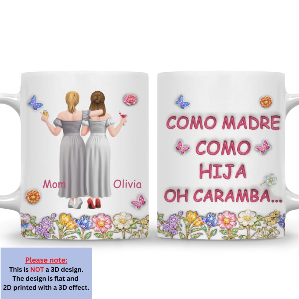 Custom Mother's Day Gift for Mom & Grandma • Como Tú Como Yo - Taza Personalizada con Efecto 3D