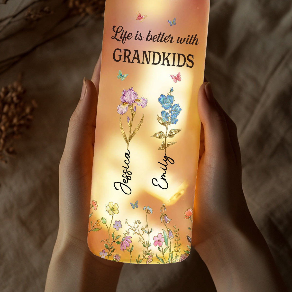Better Life With Grandkinds - Personalized Bottle Lamp
