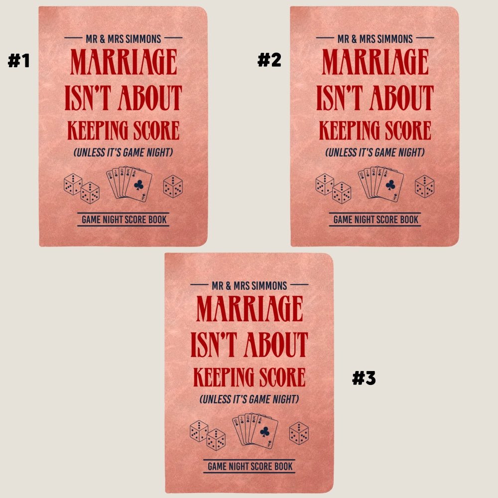 Custom Couple Game Night Score Book • Marriage Game Night - Personalized Leather Journal