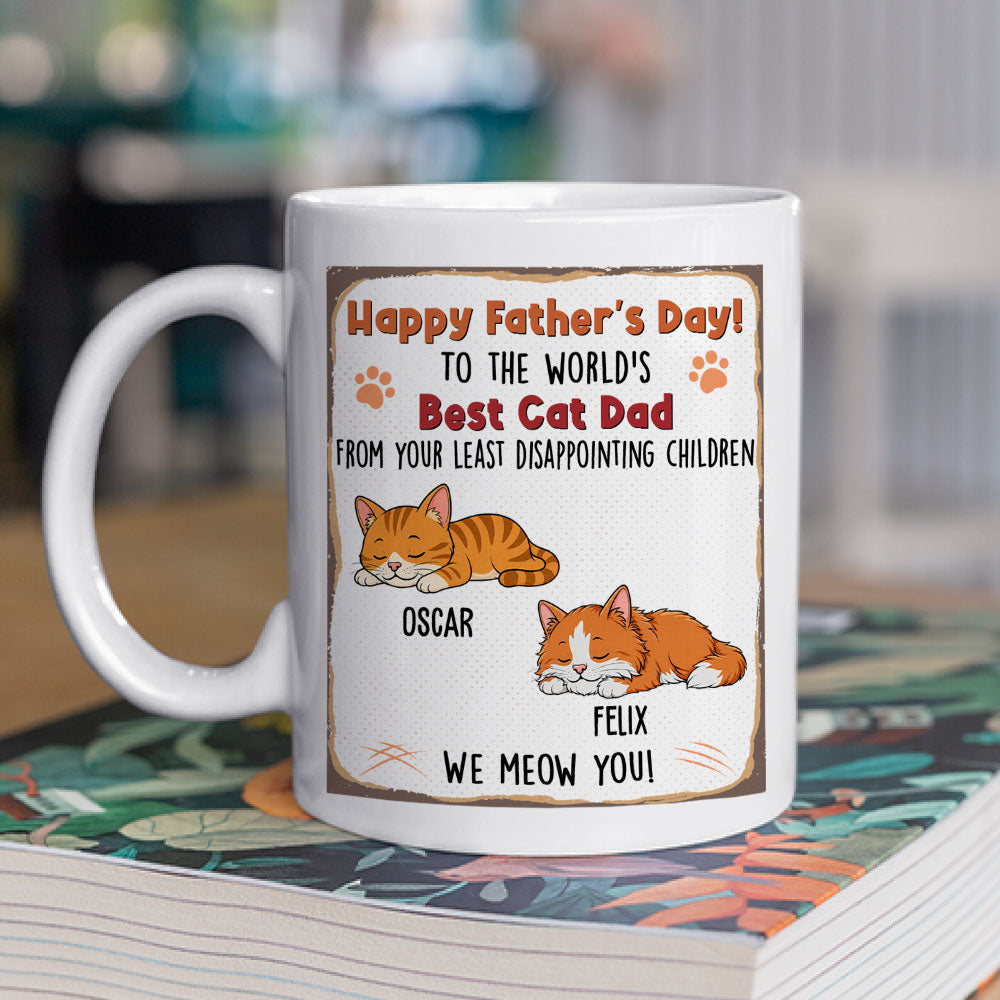 Custom Christmas & Birthday Keepsake Gift • Least Disappointing Cat - Personalized Coffee Mug