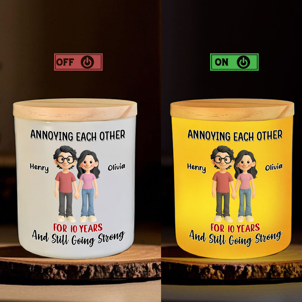 Annoying Each Other Forever - Personalized Glass Jar With LED Candle
