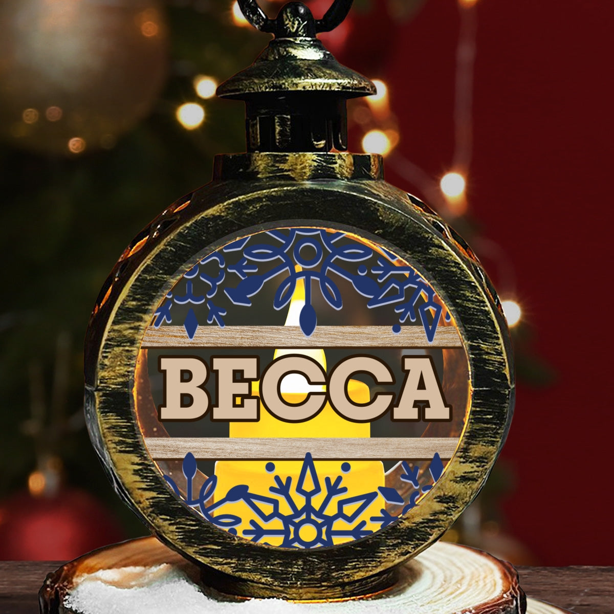 Custom Name Family Christmas Gifts, Holiday Decor • Christmas Is Coming - Personalized Christmas Lantern