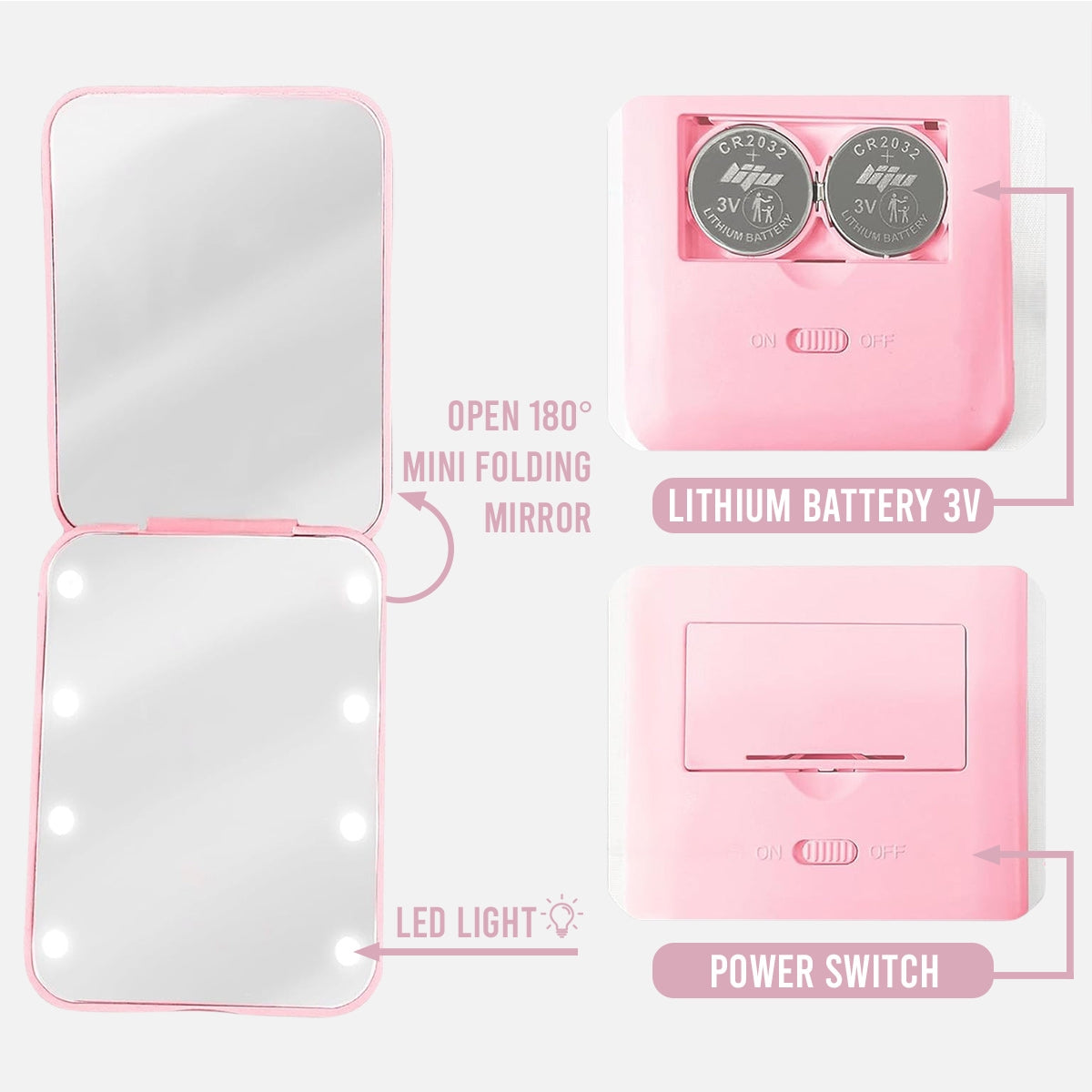 Be Brave - Personalized LED Pocket Mirror