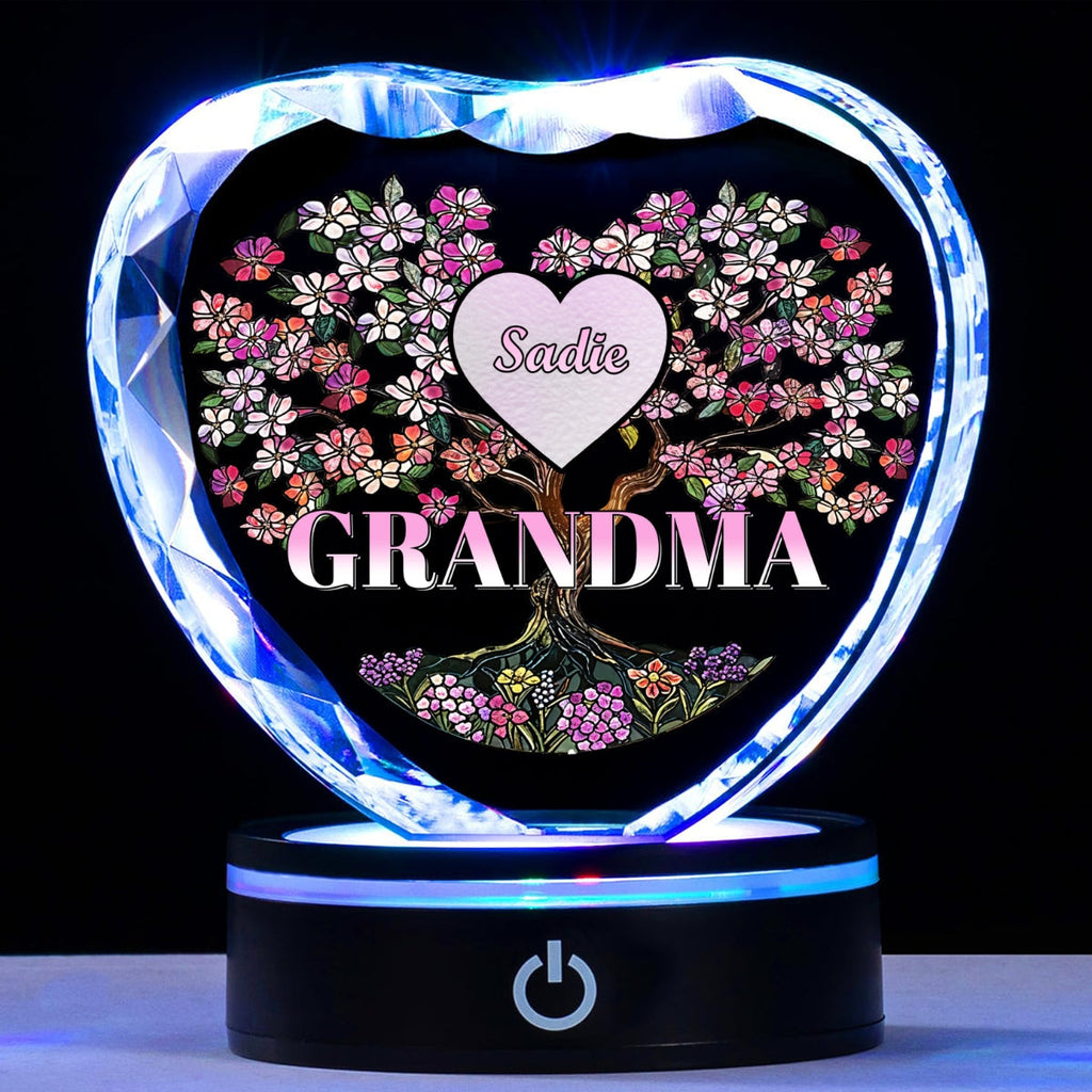 Nana Is The Best - Personalized Crystal Led Light